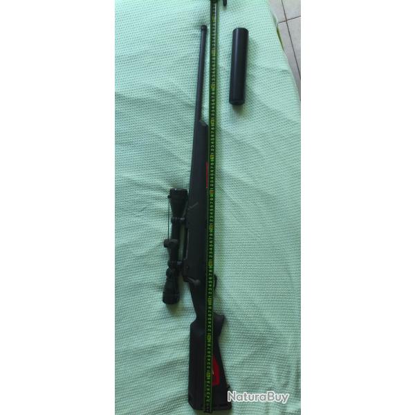 AXIS XP SAVAGE cal : 270 Win  22 + lunette 3-9x40+silencieux M14X1 + BOITE NETTOYAGE+douille laser