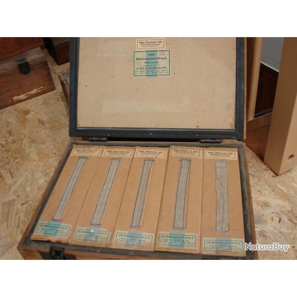RARE militaria WW2- caisse pour munitions 9mm avec 5 Tragschlaufe