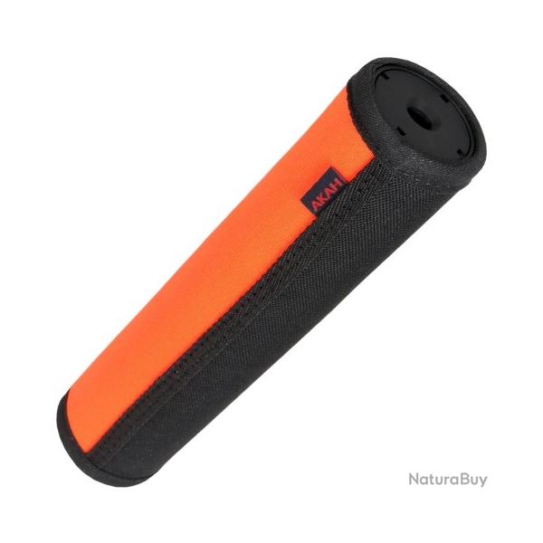 Housse n�opr�ne orange AKAH pour silencieux freyr & devik 269 titanium