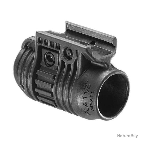 Adaptateur Picatinny FAB Defense PLA pour lampe tactique 1 pouce � interrupteur arri�re Noir