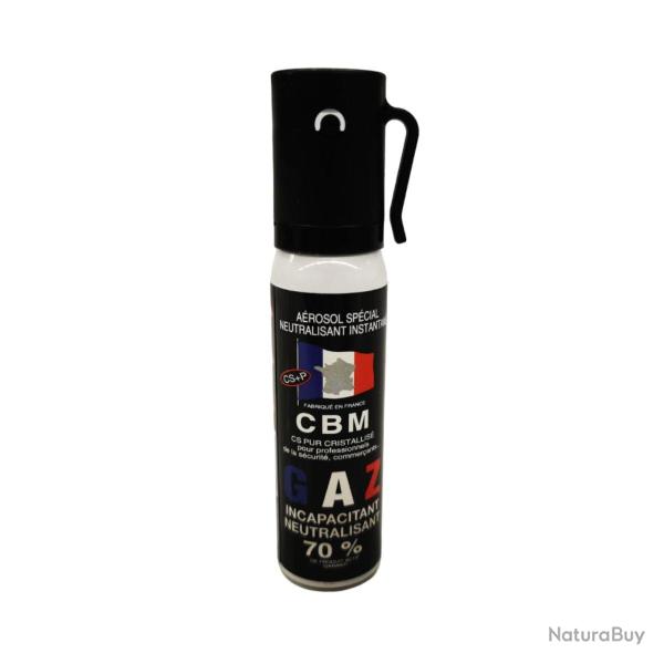 A�rosol de d�fense CBM gaz lacrymog�ne CS + Capot Standard 25 ml Autre