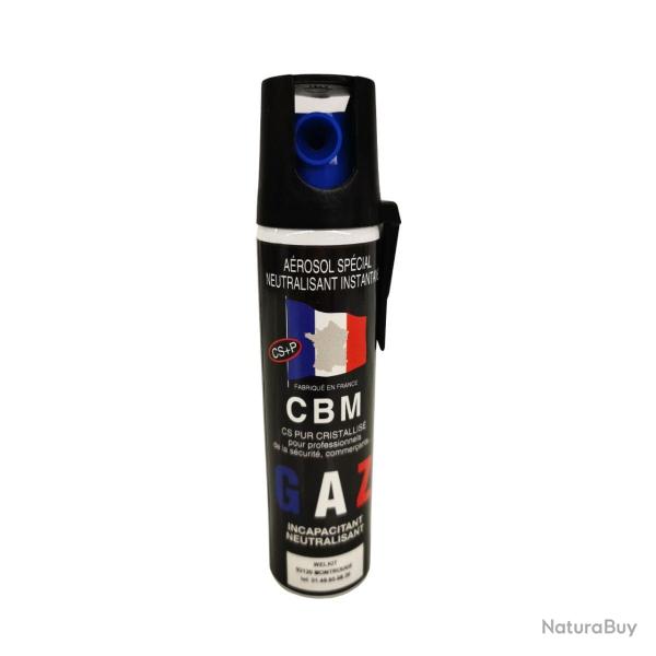 A�rosol de d�fense CBM gaz lacrymog�ne CS + Capot Standard 75 ml Autre
