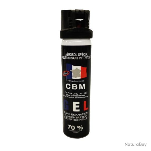 A�rosol de d�fense CBM gel lacrymog�ne CS + Capot Clapet 75 ml Autre