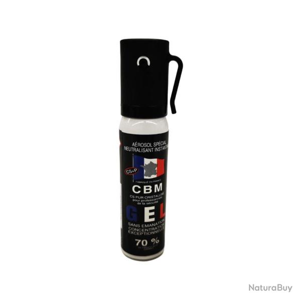 A�rosol de d�fense CBM gel lacrymog�ne CS + Capot Standard 25 ml Autre
