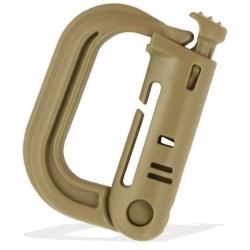 Anneau MOLLE D-Lock  Bulldog Tactical Gear Coyote &Agrave; l'unit&eacute;
