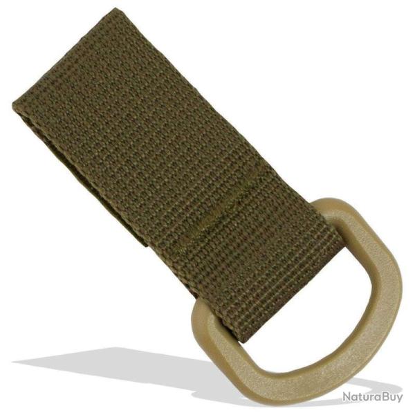 Anneau MOLLE D-Ring + Velcro  Bulldog Tactical Gear Coyote � l'unit�