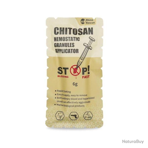 Applicateur de granul�s h�mostatiques au chitosan Rhino Rescue 6 g - Stoppe les h�morragies rapideme