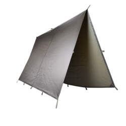 B&acirc;che Mil-Tec Tarp polyester ripstop enduit PVC 3 &times; 3 m 1 500 g colonne d'eau 5 000 mm avec 19 boucl