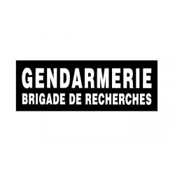 Bandeau r&eacute;tror&eacute;fl&eacute;chissant Patrol Equipement Gendarmerie Noir Gendarmerie Brigade de Recherche 10 x 