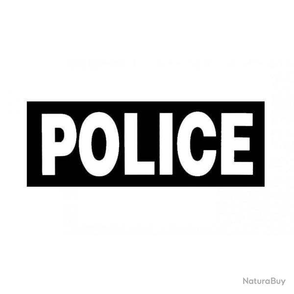 Bandeau r�tror�fl�chissant Patrol Equipement Police Noir 2 x 10 cm