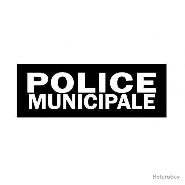 Bandeau r�tror�fl�chissant Patrol Equipement Police Noir Police Municipale 3 X 10 cm