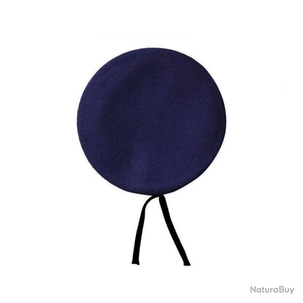 B�ret Le Centurion BFA en laine m�rinos, bord cuir et doublure ac�tate Bleu - T61