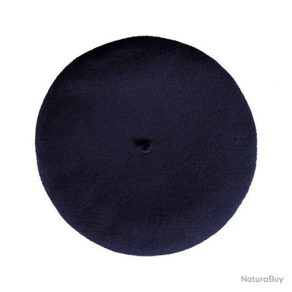 B�ret tarte Le Centurion Chasseur Alpin en laine, bord cuir et doublure ac�tate Bleu - T57