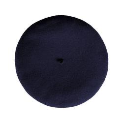 B&eacute;ret tarte Le Centurion Chasseur Alpin en laine, bord cuir et doublure ac&eacute;tate Bleu - T59