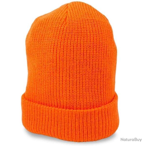 Bonnet tricot Mil-Tec en polyacrylique grammage interm�diaire � revers Orange - Taille unique