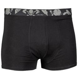 Boxer Mil-Tec Skull en coton stretch (lot de 2) Noir - XL