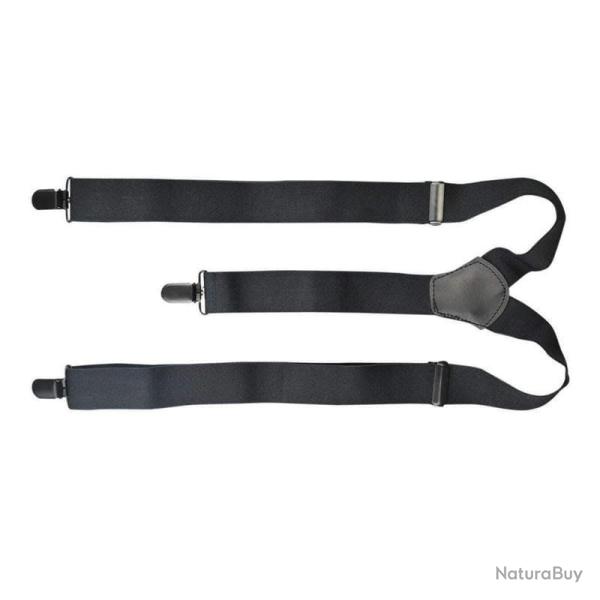 Bretelles de pantalon Mil-Tec polyester � clips m�talliques 120 cm Noir