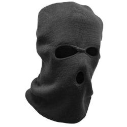 Cagoule Mil-Tec Balaclava 3 trous en polyacrylique Noir