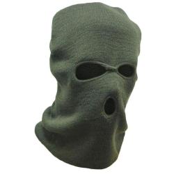 Cagoule Mil-Tec Balaclava 3 trous en polyacrylique Vert