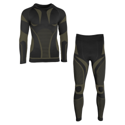 Cale&ccedil;on long thermor&eacute;gulateur Mil-Tec Performance nylon-polyester-&eacute;lasthanne stretch 4 sens Noir - X