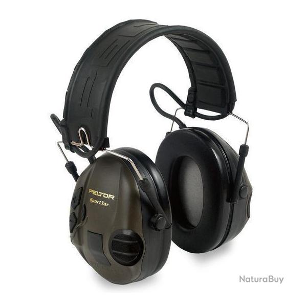Casque anti-bruit 3M� PELTOR� SportTac� [SNR : 26 dB / HML : H=29 M=23 L=16] Vert olive