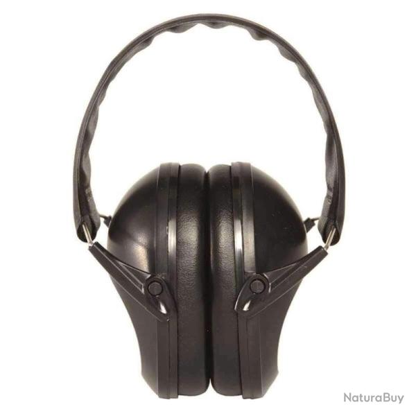 Casque anti-bruit Mil-Tec Defenders ABS pliable conforme EN 352-1 Noir