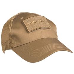 Casquette baseball tactique Mil-Tec en mesh polyester-coton avec deux surfaces auto-agrippantes pour