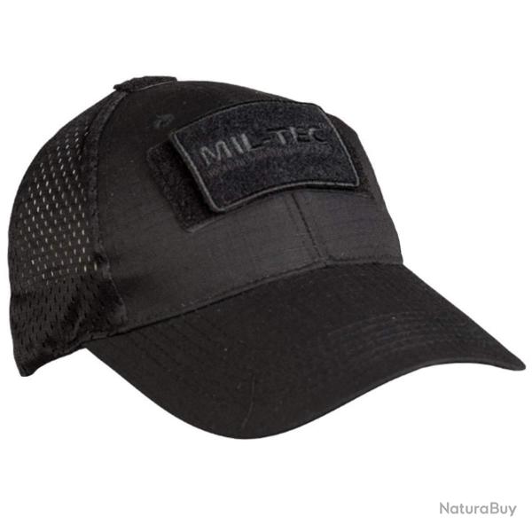 Casquette baseball tactique Mil-Tec en mesh polyester-coton avec deux surfaces auto-agrippantes pour