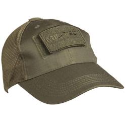 Casquette baseball tactique Mil-Tec en mesh polyester-coton avec deux surfaces auto-agrippantes pour