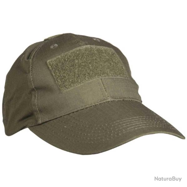 Casquette Mil-Tec Tactical 65 % polyester 35 % coton avec trois surfaces auto-agrippantes et boucle 