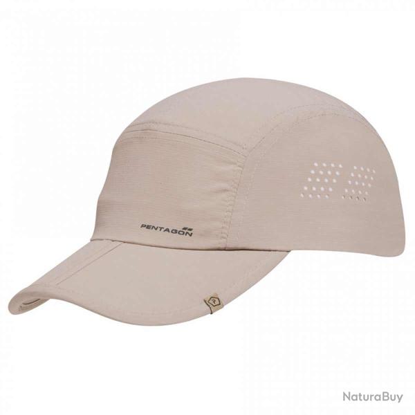 Casquette Pentagon Zakros pliable en nylon � a�rations laser et traitement anti-UV Beige - Taille un