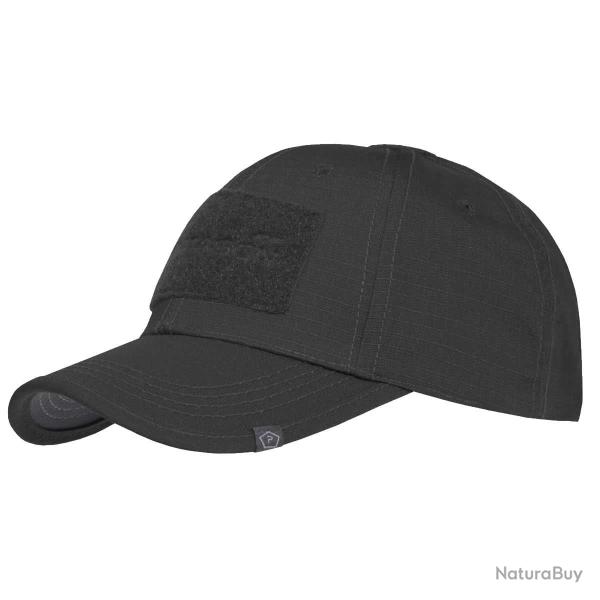 Casquette tactique Pentagon Tactical 2.0 en ripstop 6 panneaux � emplacements auto-agrippants Noir -