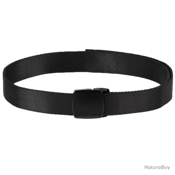 Ceinture Mil-Tec Elastic Quick Release nylon 3,8 cm � 130 cm avec boucle YKK plastique Noir