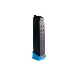 Chargeur Glock PSA "Training" avec arr&ecirc;toir bleu Noir G17T+2 (9 mm) 19 coups