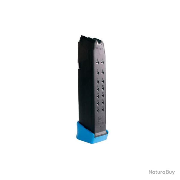 Chargeur Glock PSA "Training" avec arr�toir bleu Noir G17T+2 (9 mm) 19 coups