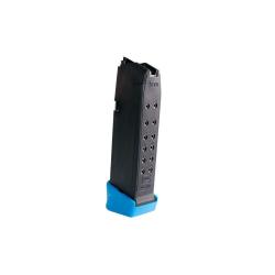 Chargeur Glock PSA "Training" avec arr&ecirc;toir bleu Noir G19T+2 (9 mm) 17 coups