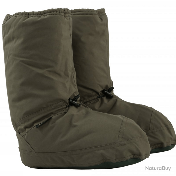 Chaussons isolants de bivouac Carinthia G-Loft Windstopper Booties, G-LOFT Si 250 g, 300 g Vert oliv