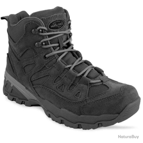 Chaussures Mil-Tec Squad 5" (tige mid 12,7 cm) en daim et polyester Noir - 43 EU / 9 UK