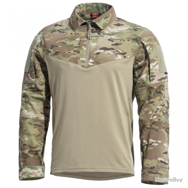 Chemise de combat UBAS Pentagon Ranger en ripstop extensible coudes renforc�s poches de manche Multi