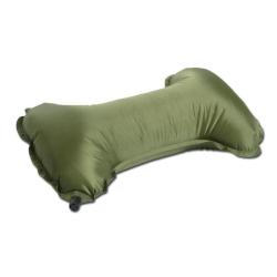 Coussin cervical auto-gonflant Mil-Tec en polyester PVC 52 &times; 20 &times; 12 cm avec sac de transport Vert o