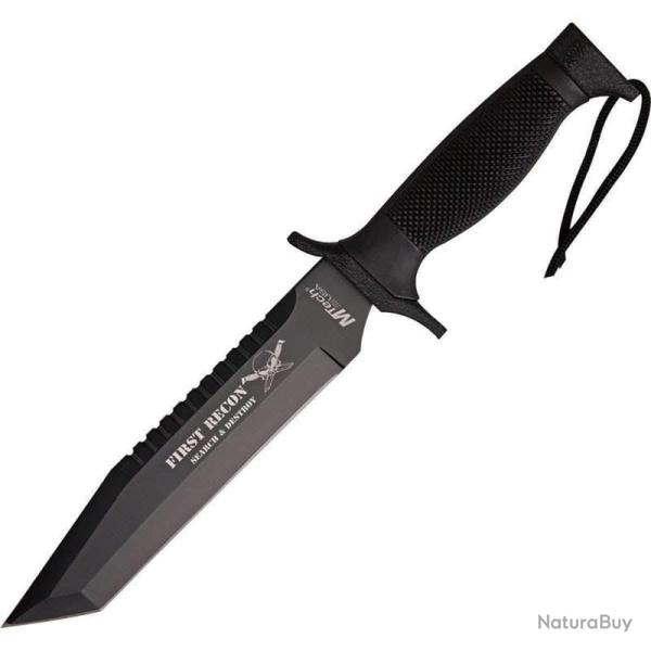 Couteau � lame fixe M-Tech First Recon Noir