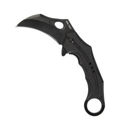 Couteau pliant Karambit Mil-Tec One-Hand lame 8 cm acier 3Cr13MoV manche G10 Noir