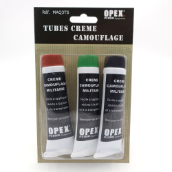 Cr&egrave;me de camouflage OPEX 3 tubes Tricolore
