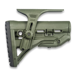 Crosse &agrave; absorption de recul FAB Defense GL-SHOCK CP avec appui-joue et rails Picatinny pour AR15/M4
