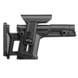 Crosse de pr&eacute;cision r&eacute;glable FAB Defense M4 RAPS avec appui-joue et longueur de crosse ajustable Noi