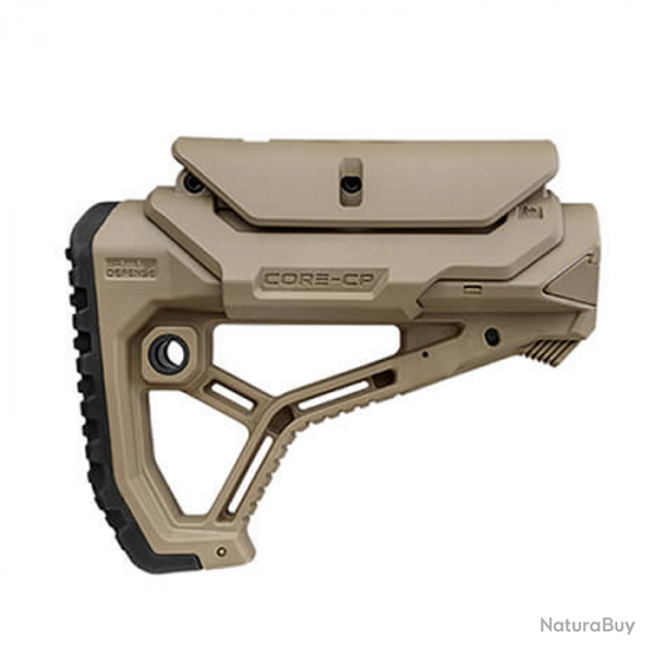 Crosse FAB Defense GL-CORE CP � appui-joue pour tubes Mil-Spec et commerciaux (AR15/M4) Coyote