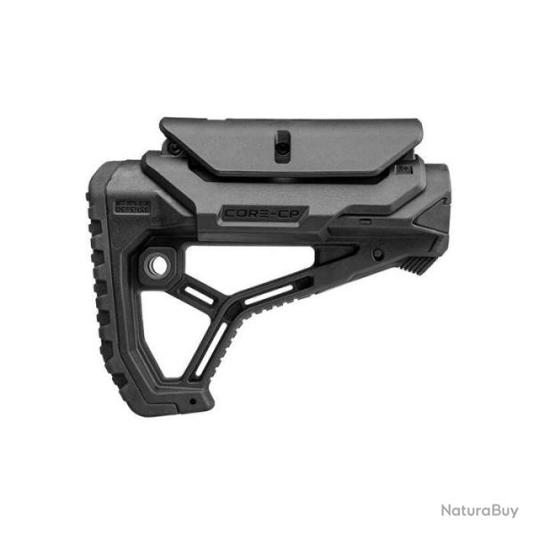 Crosse FAB Defense GL-CORE CP � appui-joue pour tubes Mil-Spec et commerciaux (AR15/M4) Noir