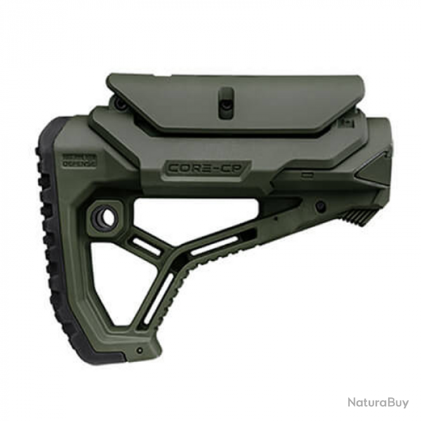 Crosse FAB Defense GL-CORE CP � appui-joue pour tubes Mil-Spec et commerciaux (AR15/M4) Vert Olive