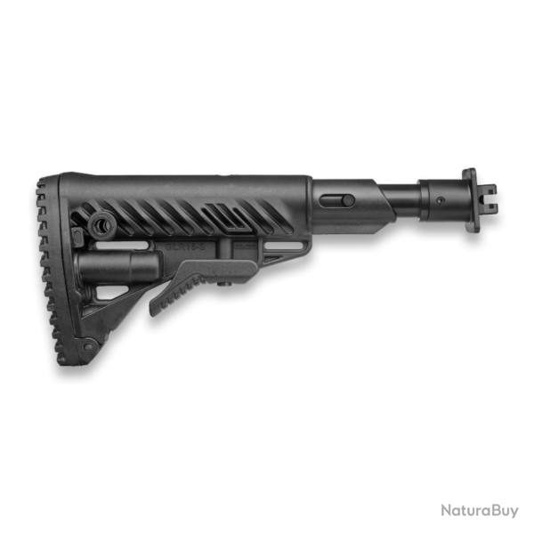 Crosse pliante amortissante FAB Defense M4-VEPR SB � adaptateur m�tal pour VEPR 12 et 7.62 Noir