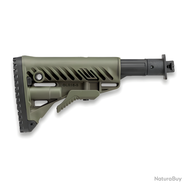 Crosse pliante FAB Defense M4-VEPR � adaptateur m�tal et tube t�lescopique pour VEPR 12 et 7.62 Vert